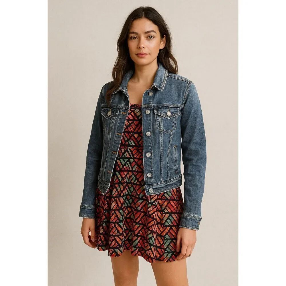 Aeropostale size M denim jacket. Lightly distressed.